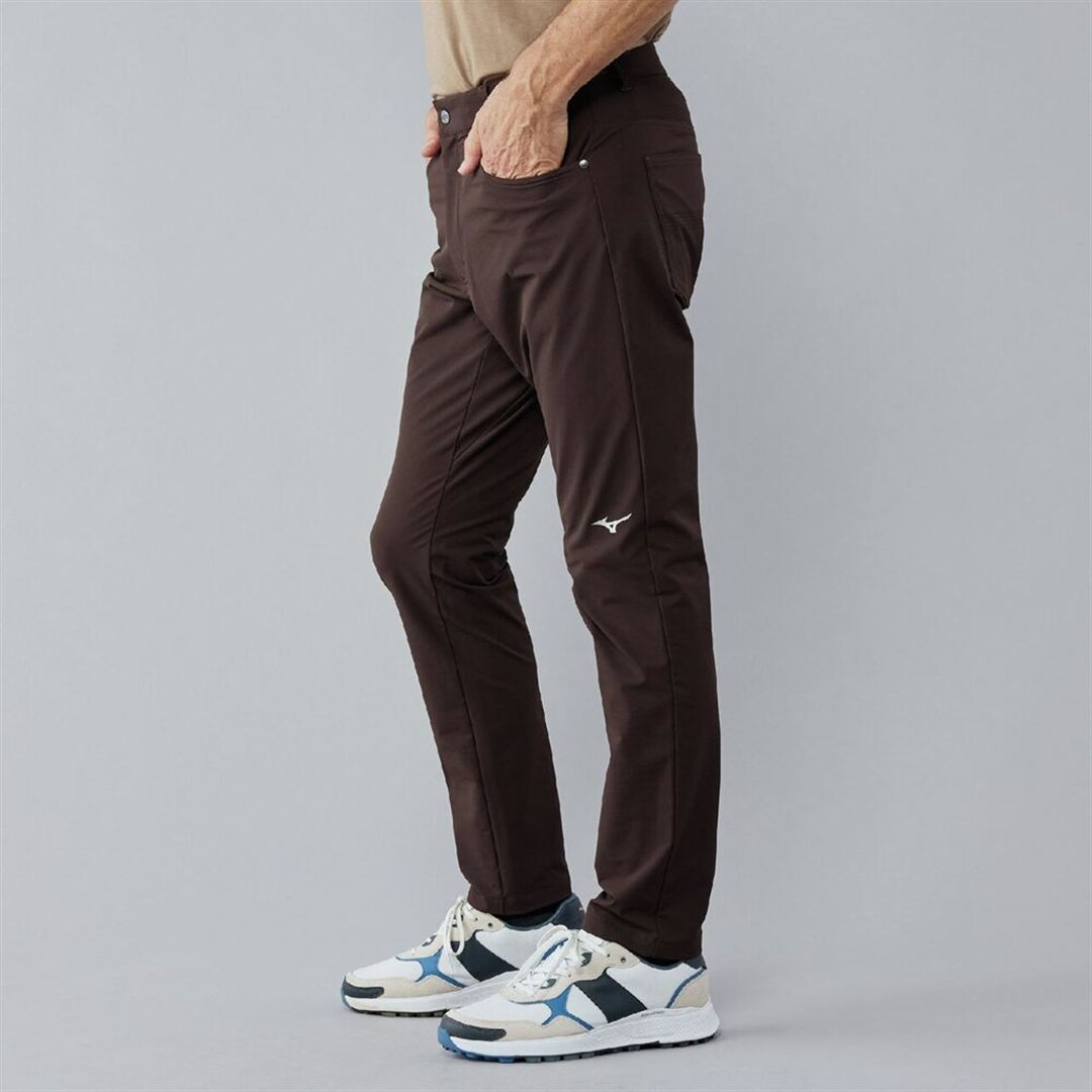 MIZUNOダブルウィーブストレッチロングパンツ ダークブラウン M