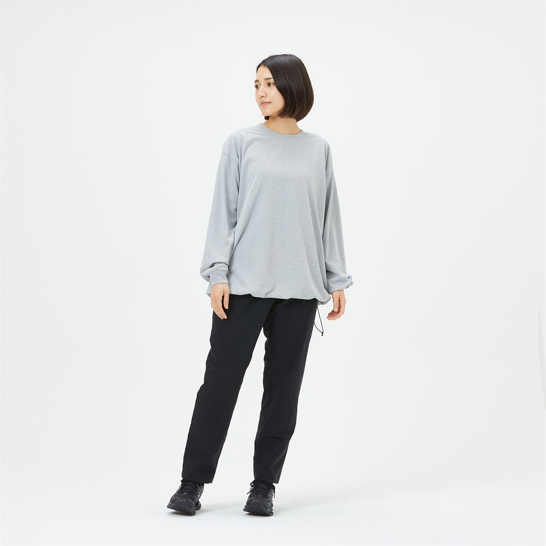 【ミズノ直営限定】モノグラムM ドロストシャツ グレー杢 M