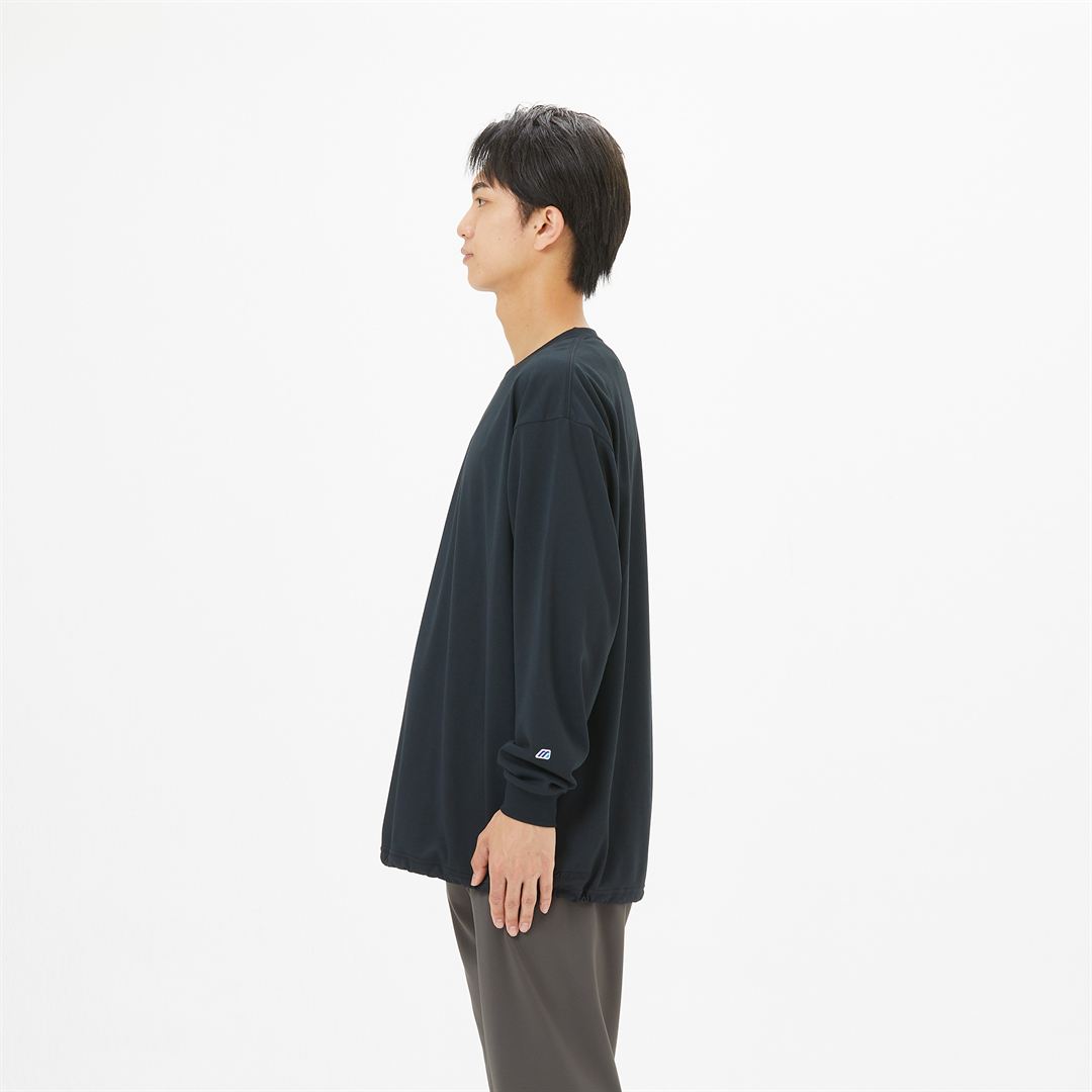 【ミズノ直営限定】モノグラムM ドロストシャツ ブラック S
