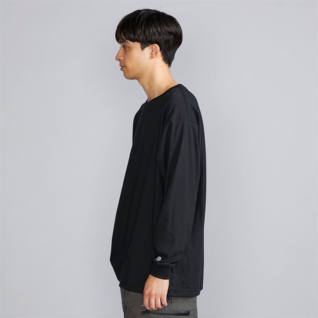 【ミズノ直営限定】モノグラムM ドロストシャツ ブラック S