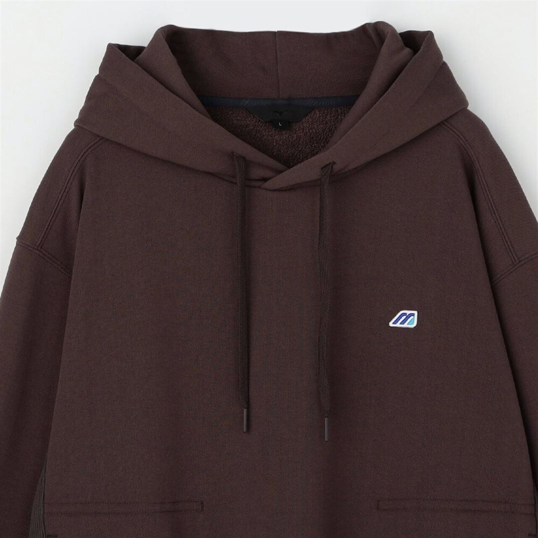 【ミズノ直営限定】モノグラムMポリエステルスパントパーカー ブラック S