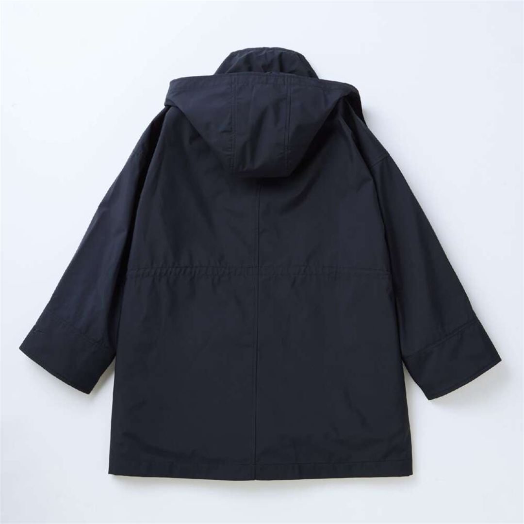 【ROPE／吸湿発熱】WINDSTOPPER ギャザーハーフコート ブラック 38