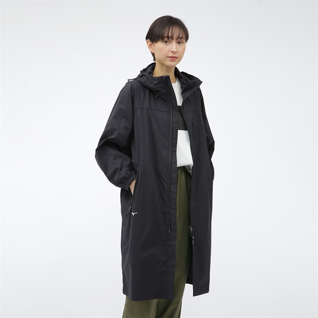 【MARGARET HOWELL】ウォーターリパレントストレッチコート ブラック L