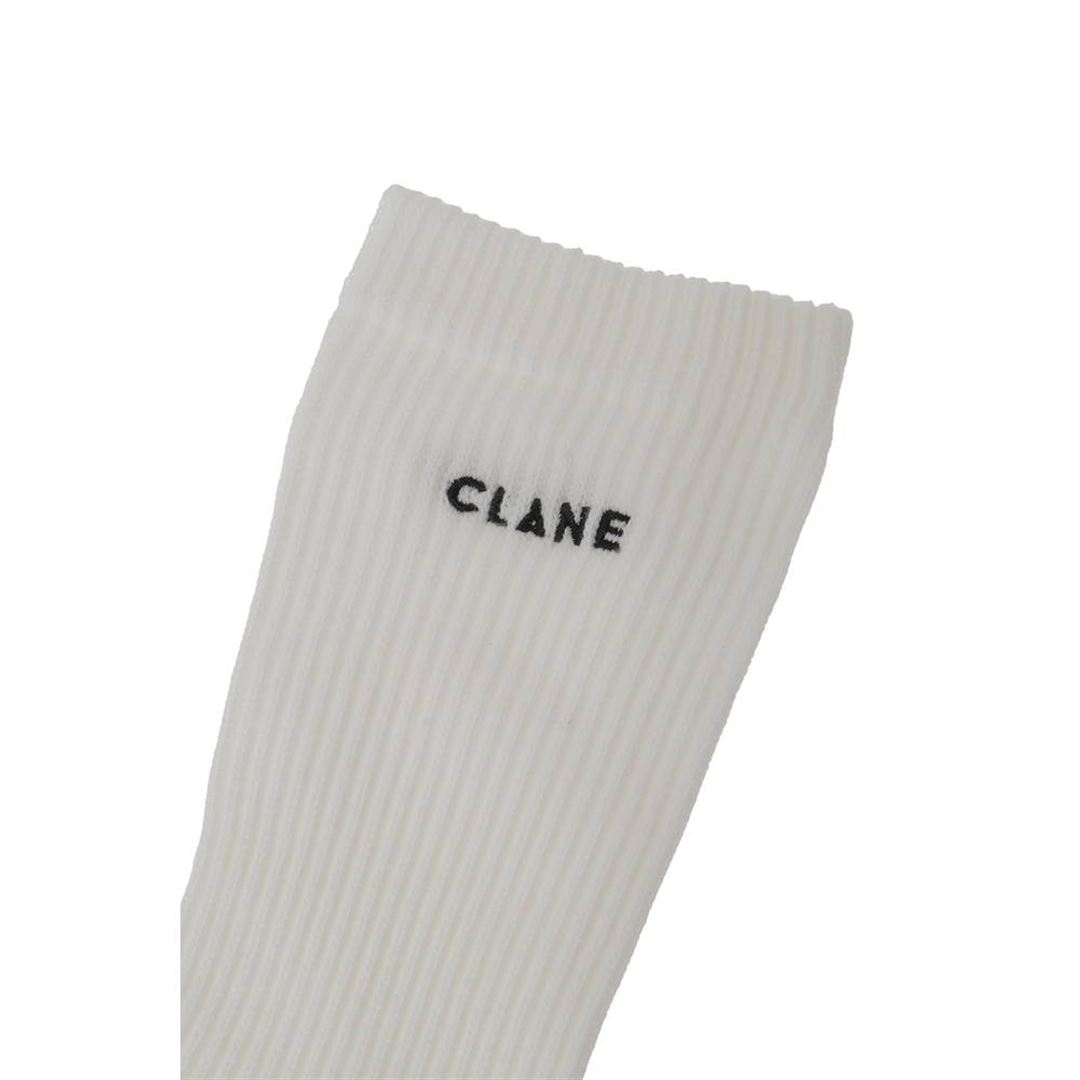 【CLANE】LOGO SOCKS ホワイト 22-24
