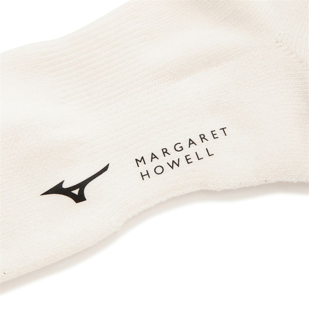 【MARGARET HOWELL】ドライベクターショートソックス ホワイト 25-27