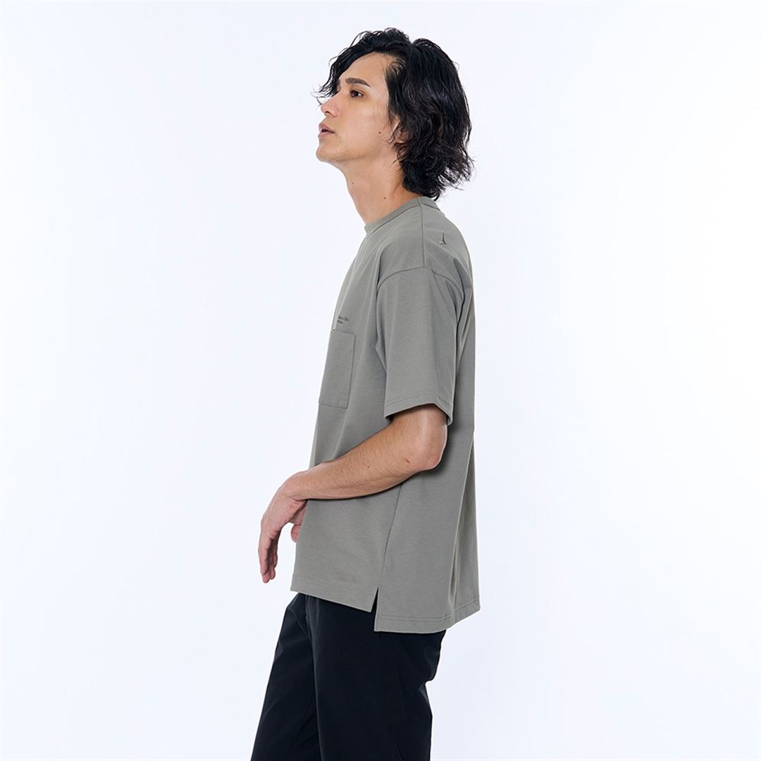 スパンポリポケットTシャツ カーキ XS
