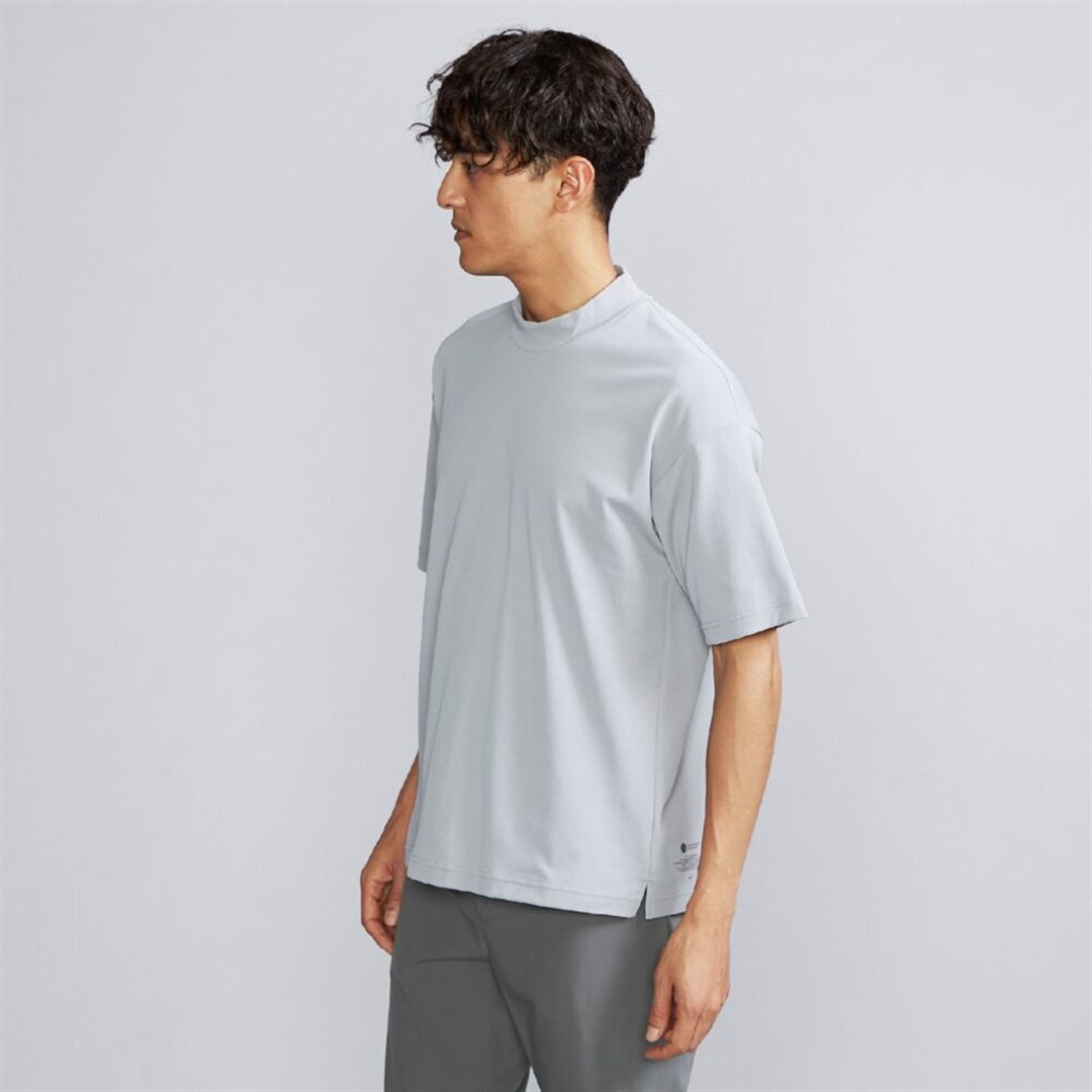 アンチスウェット モックネックTシャツ グレー M