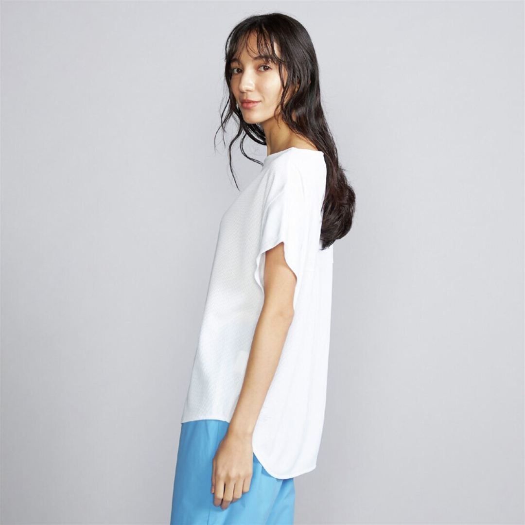 【汗処理／通気】ドライエアロフローアクティブTシャツ ホワイト S