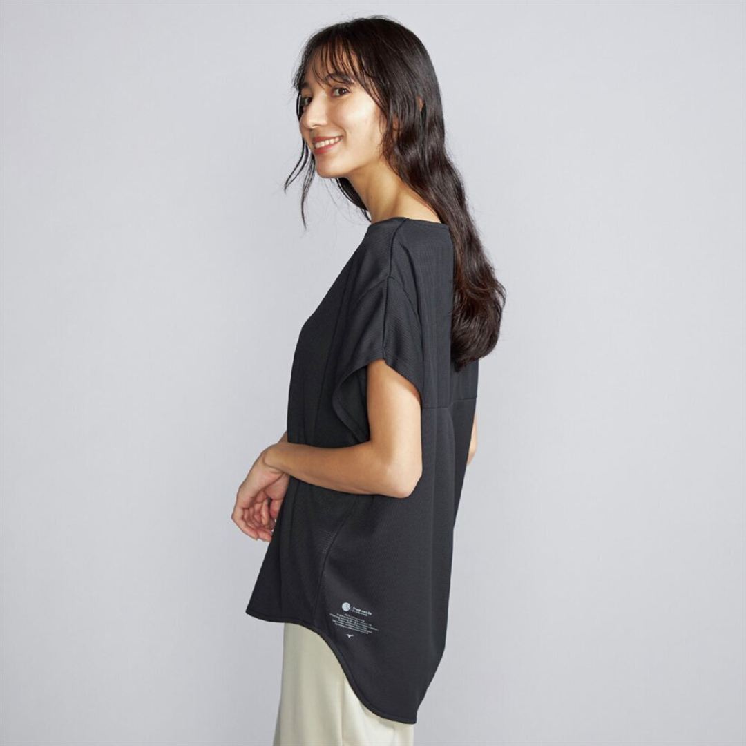 【汗処理／通気】ドライエアロフローアクティブTシャツ ブラック S