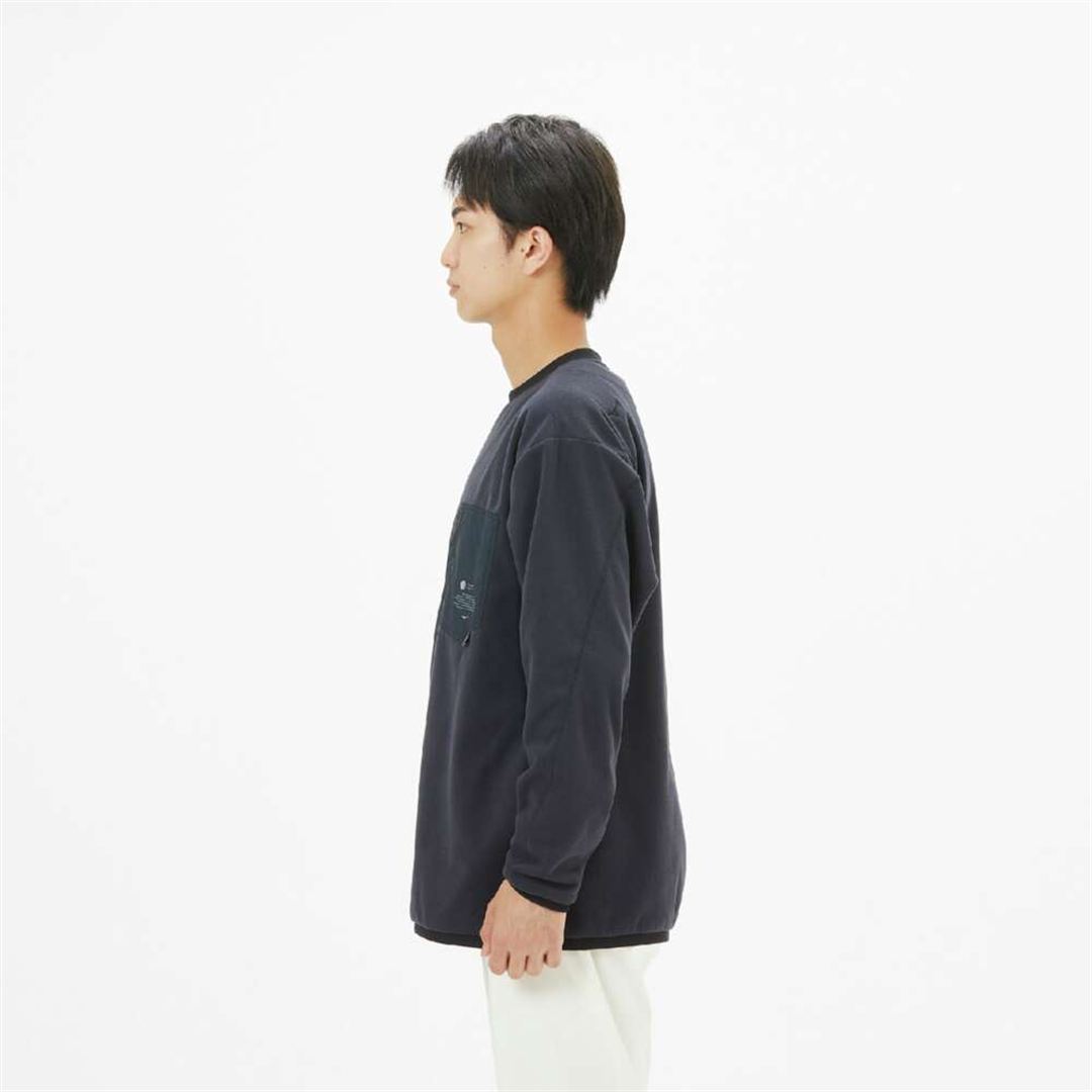 POLARTECクルーネックシャツ ブラック M