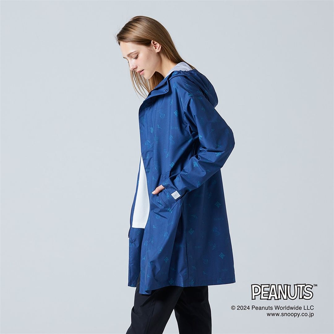 【PEANUTS】Compactウォーターリパレントコート ダークブルー M