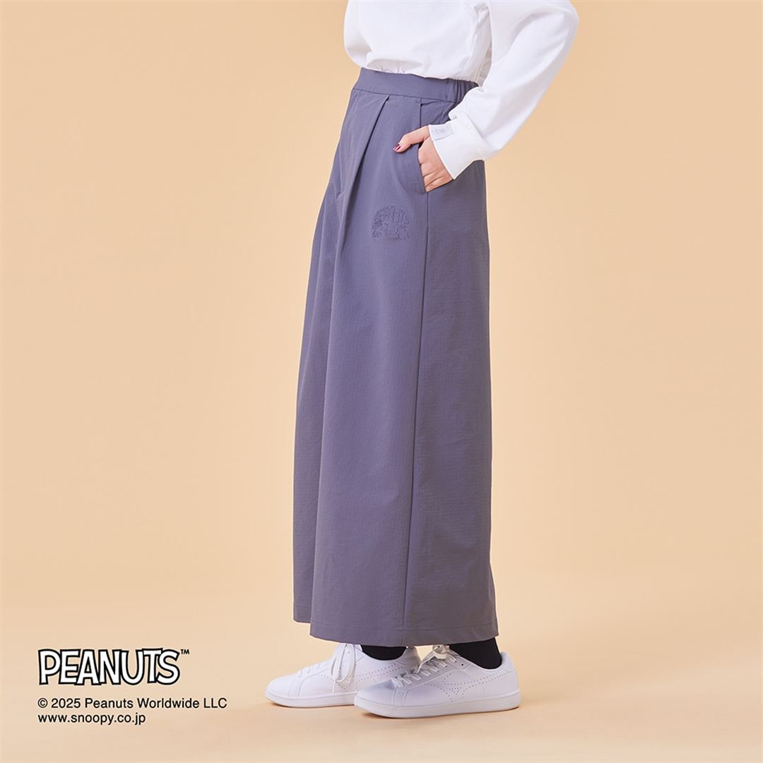 【PEANUTS】ストレッチナイロンスカート ピューターグレー S