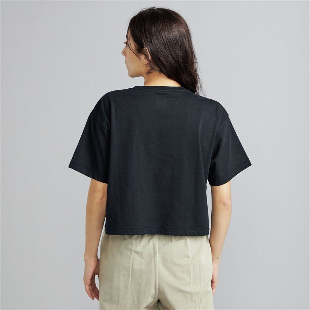【ミズノ直営限定】モノグラムM クロップド半袖Tシャツ ブラック XL
