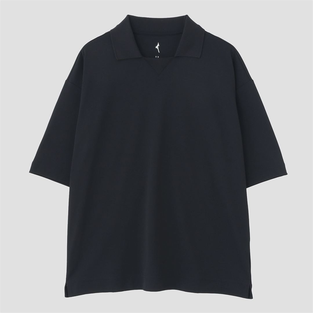 【MARGARET HOWELL】アンチスウェットリブカラーシャツ DK.ネイビー M