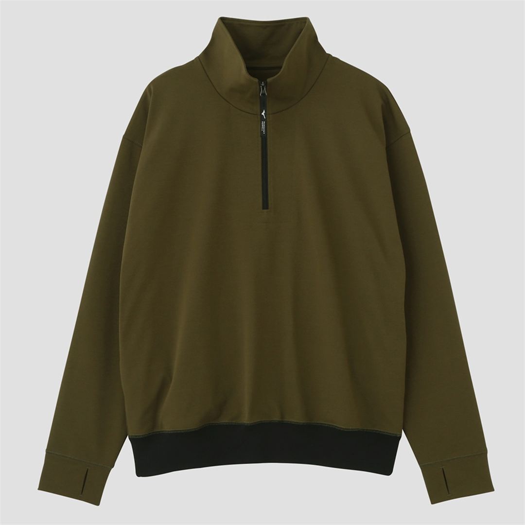 【MARGARET HOWELL】ヘビーオンスZIPシャツ DK.オリーブ M