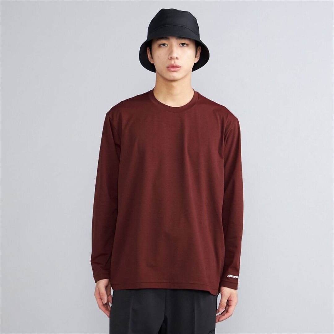 ワードマークバックロゴロングスリーブTシャツ ダークレッド XL