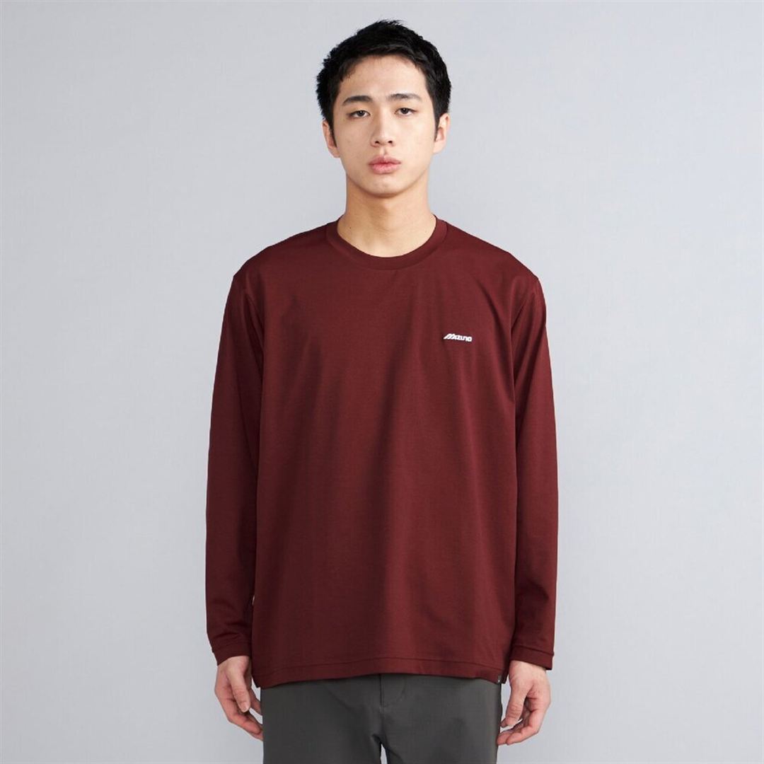 ワードマークバックグラフィックロングスリーブTシャツ ダークレッド M