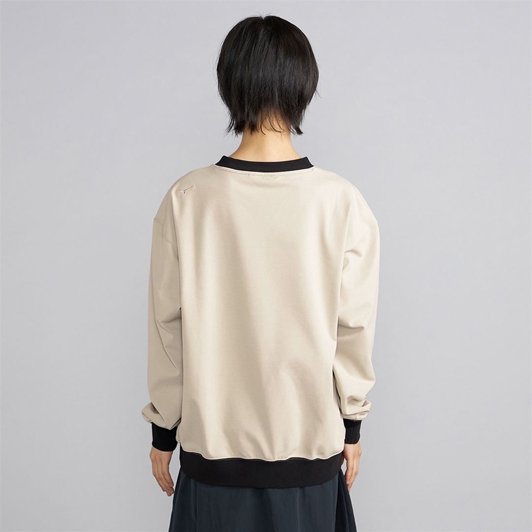 ヘビーオンスクルーネックシャツ グレージュ L