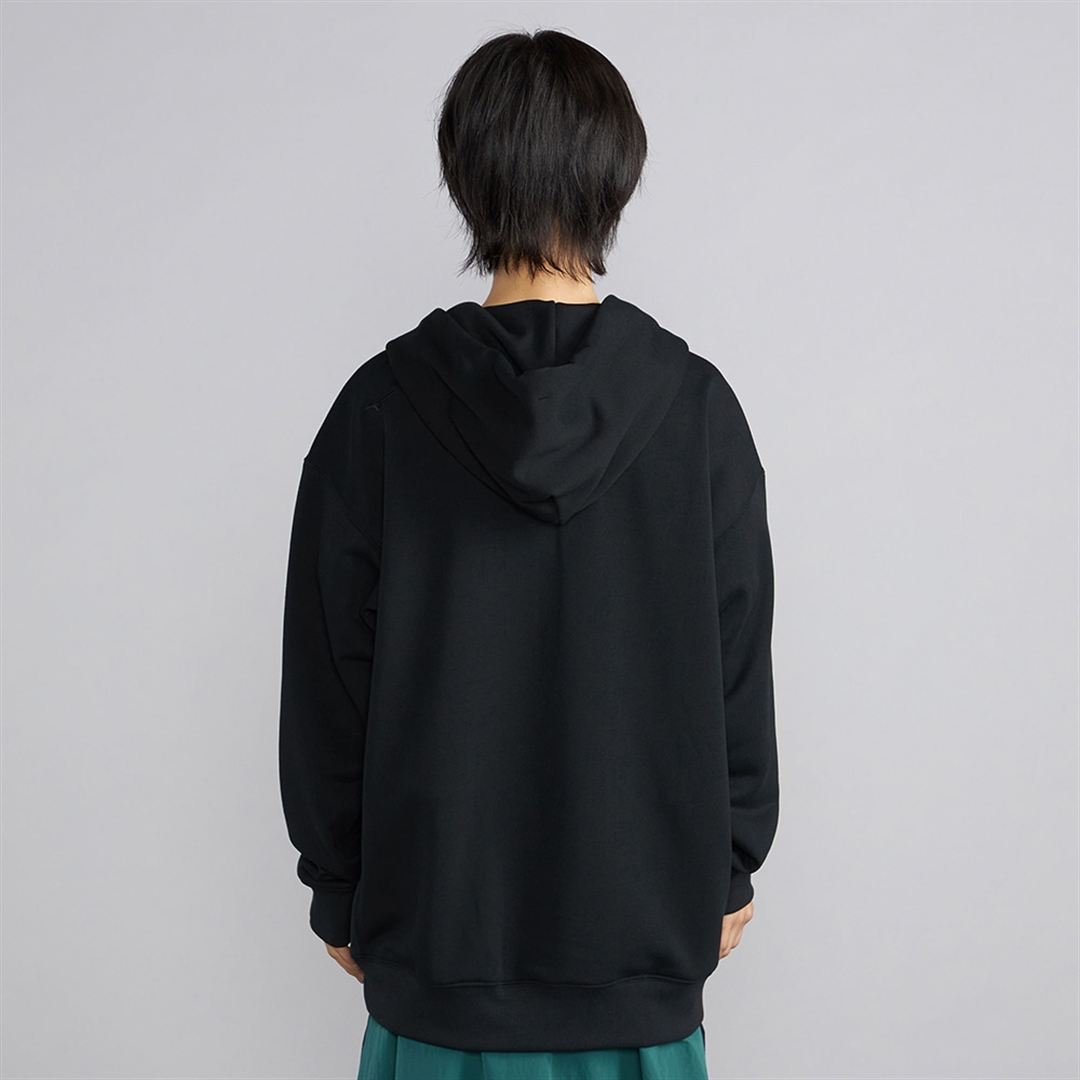 モノグラムM スパンポリスウェットジップアップフーディー ブラック XS