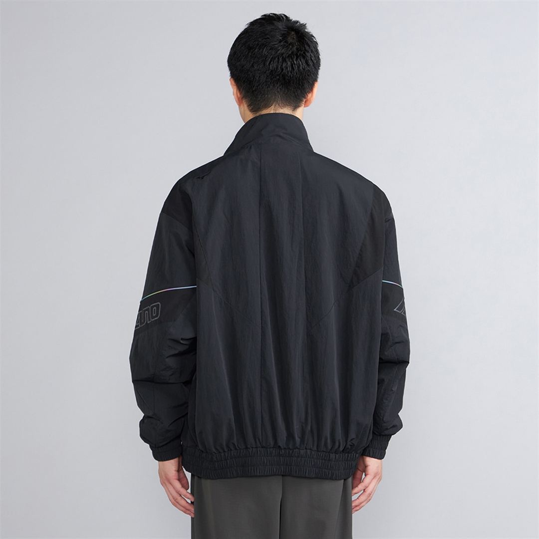 シャンブレーワッシャートラックブルゾン ブラック XL