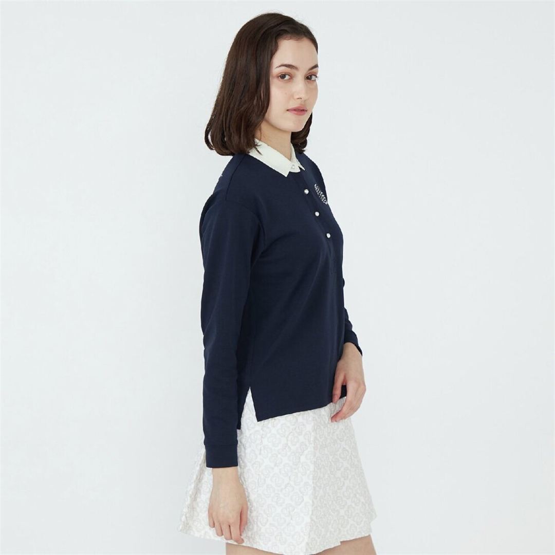 【MGFコレクション】ボクシーラガーシャツ ネイビー S