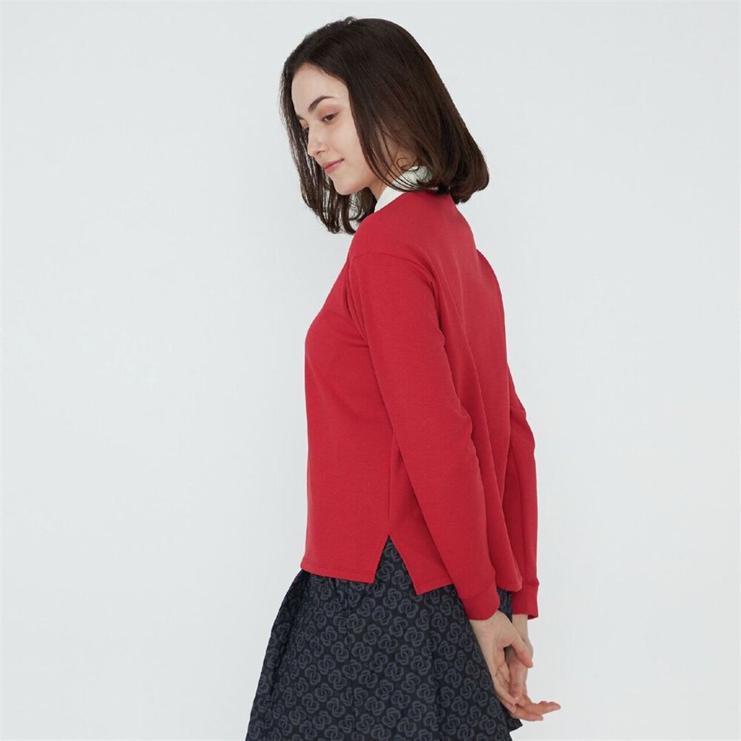 【MGFコレクション】ボクシーラガーシャツ レッド S