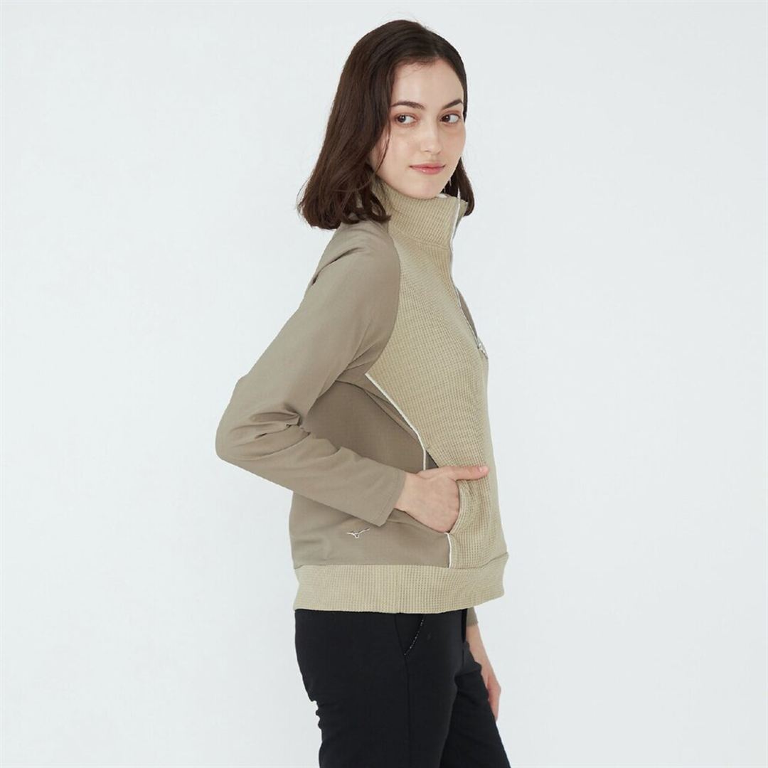 【MGFコレクション】マテリアルミックスプルオーバー ベージュ S