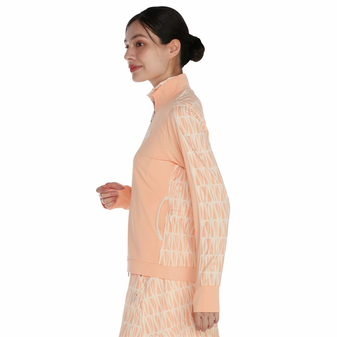 【MGFコレクション】リップルマークフルジップジャケット アプリコット S