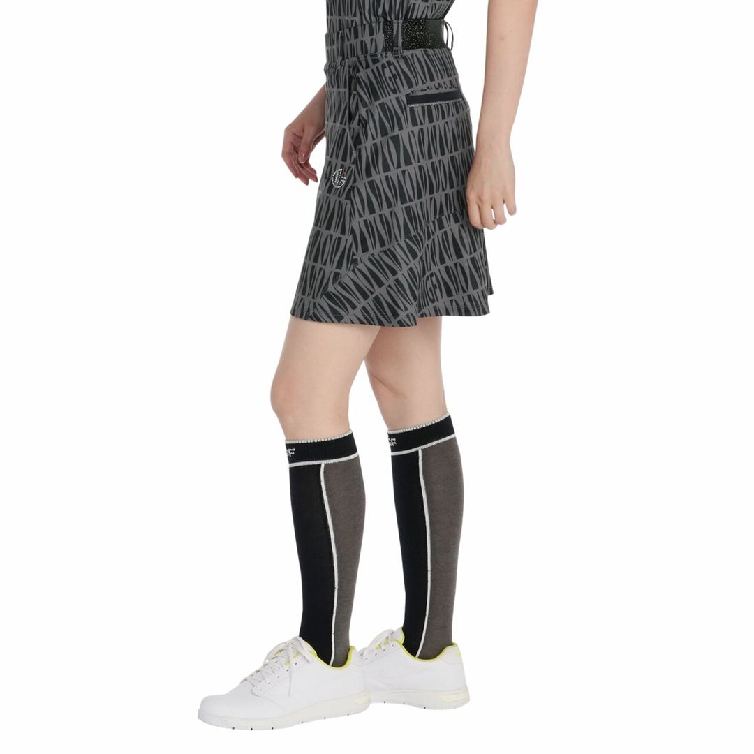 【MGFコレクション】リップルマークニットスカート ネイビー S