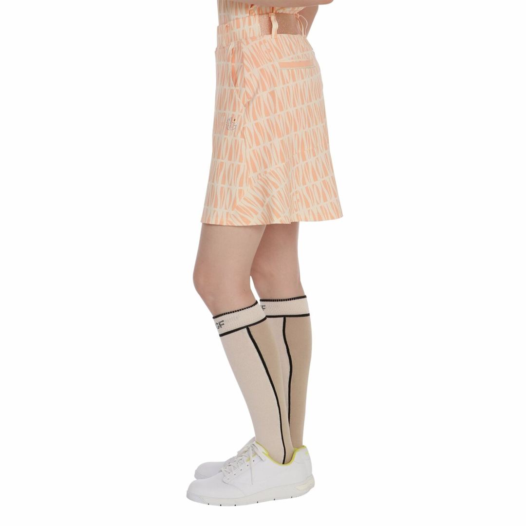 【MGFコレクション】リップルマークニットスカート アプリコット S