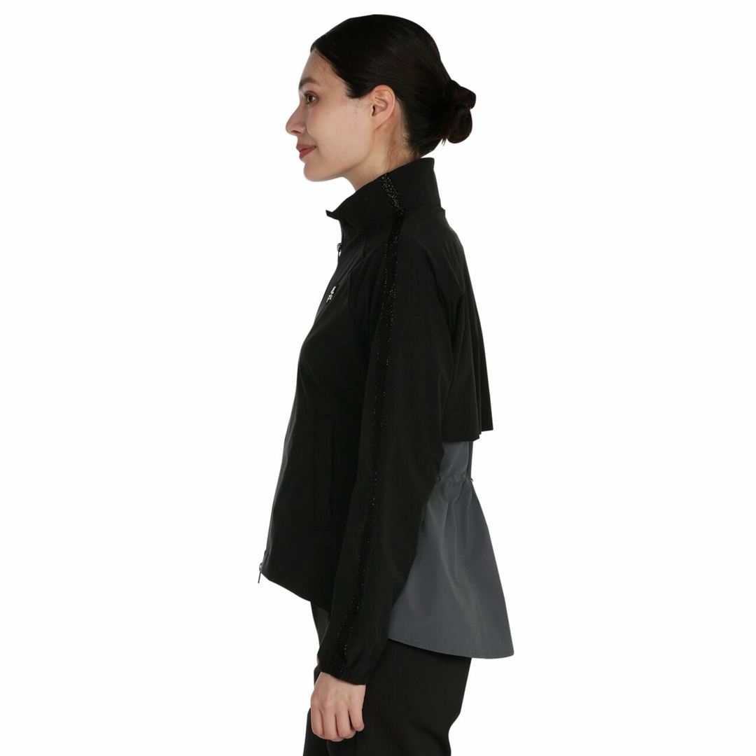 【MGFコレクション】ウォーターリパレントストレッチジャケット ブラック S