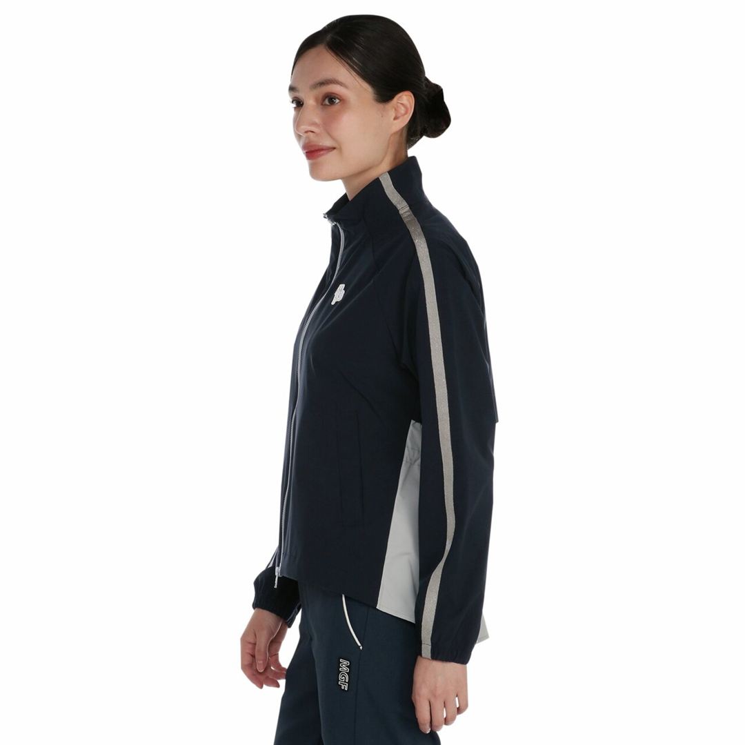 【MGFコレクション】ウォーターリパレントストレッチジャケット ネイビー S
