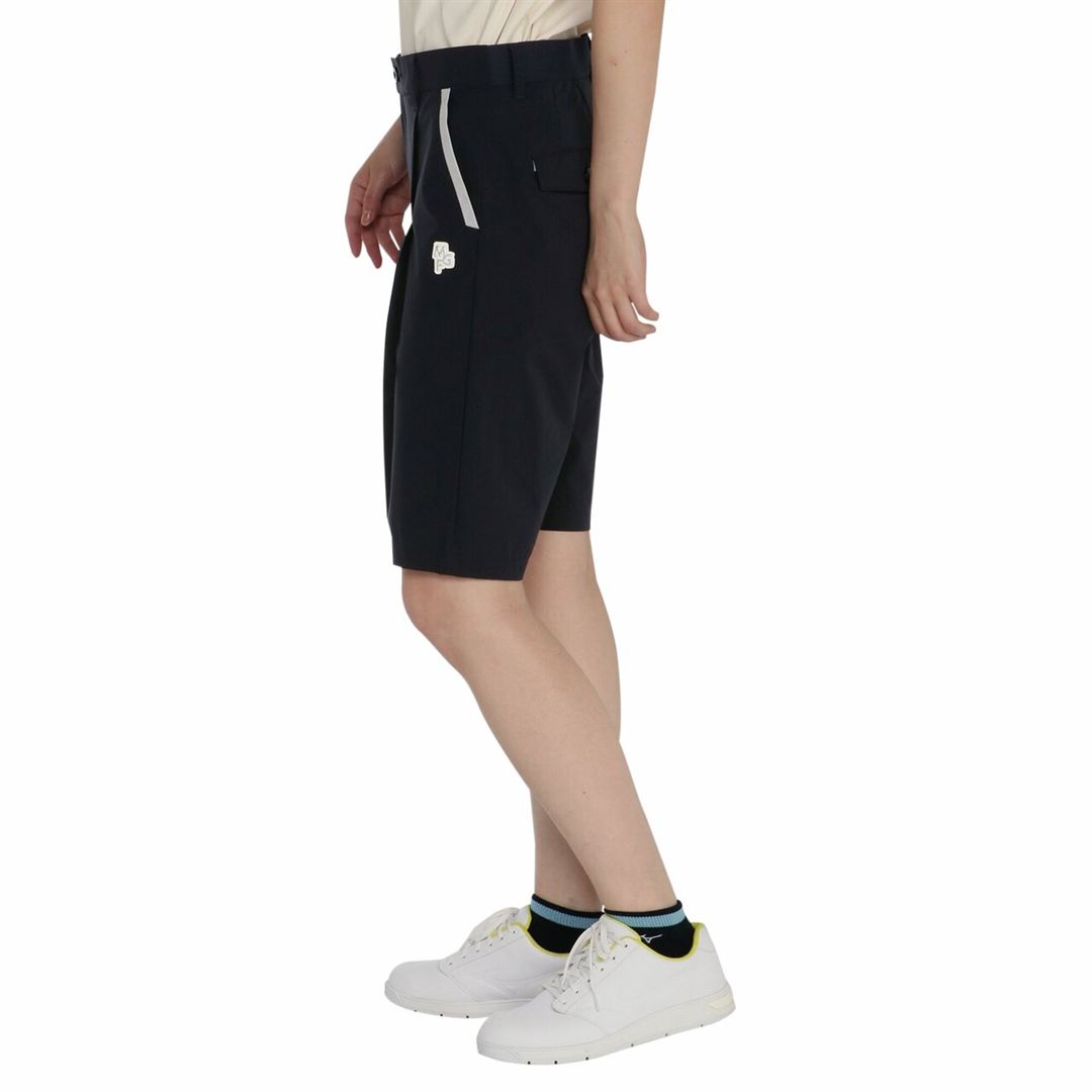 【MGFコレクション】ウォーターリパレントストレッチハーフパンツ ネイビー S