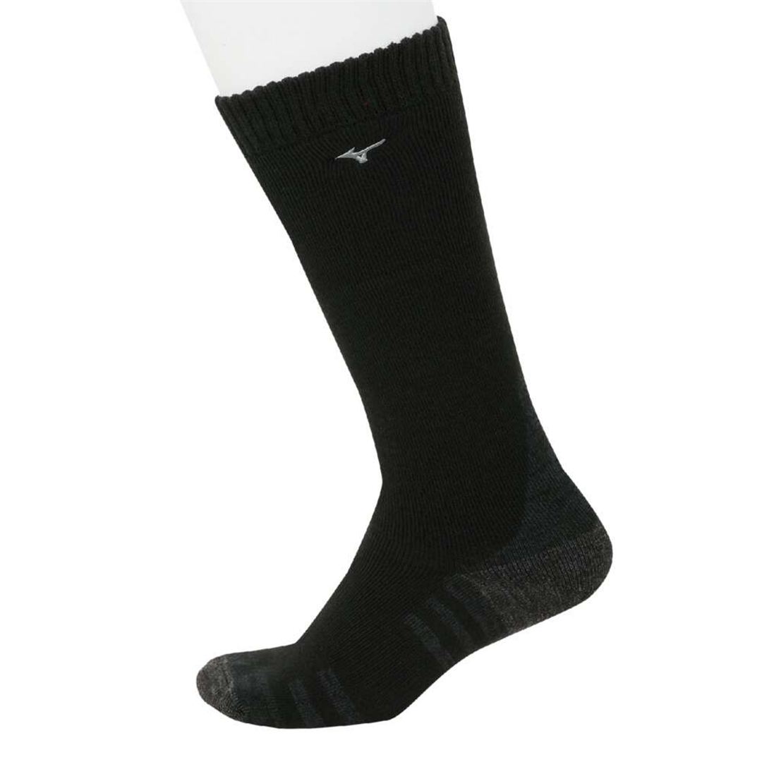 【吸湿発熱】デラックスウォームソックス(ロング丈) ブラック 25-27