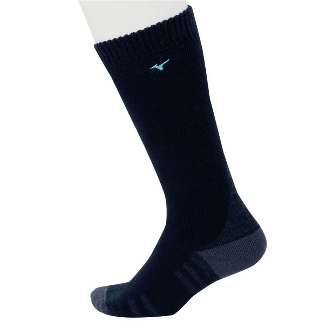 【吸湿発熱】デラックスウォームソックス(ロング丈) ディープネイビー 25-27