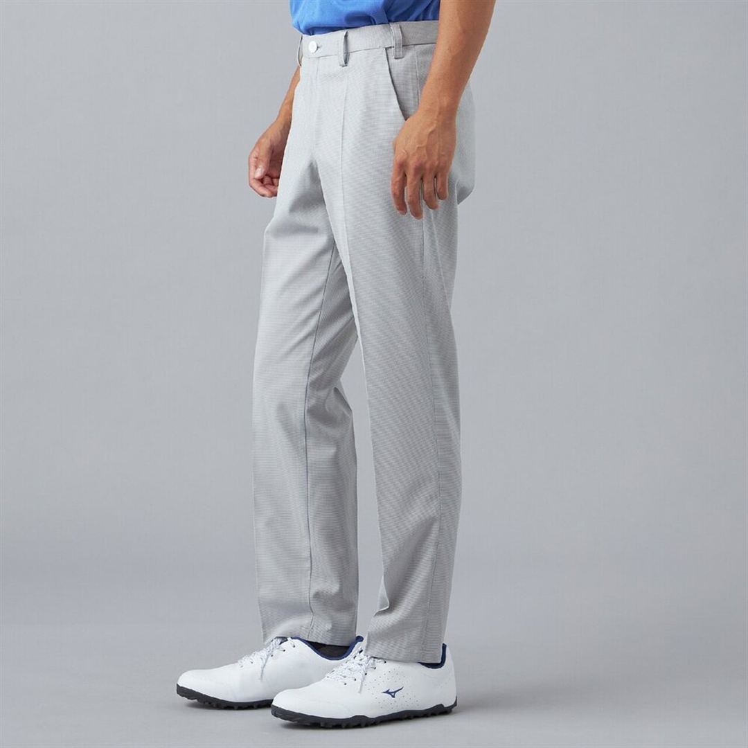 5FLEXストレッチロングパンツ グレー×ホワイト M