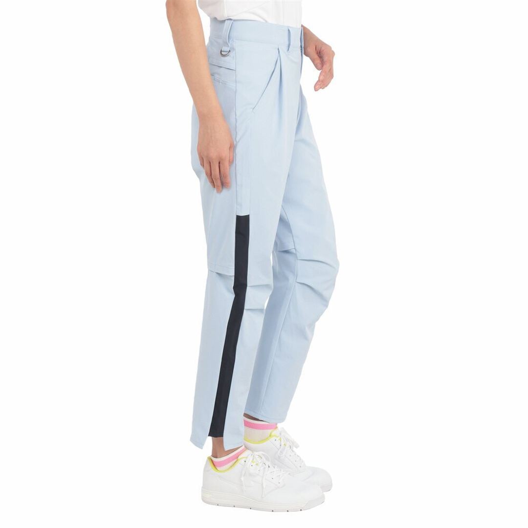ストレッチワンタックパンツ ライトブルー M