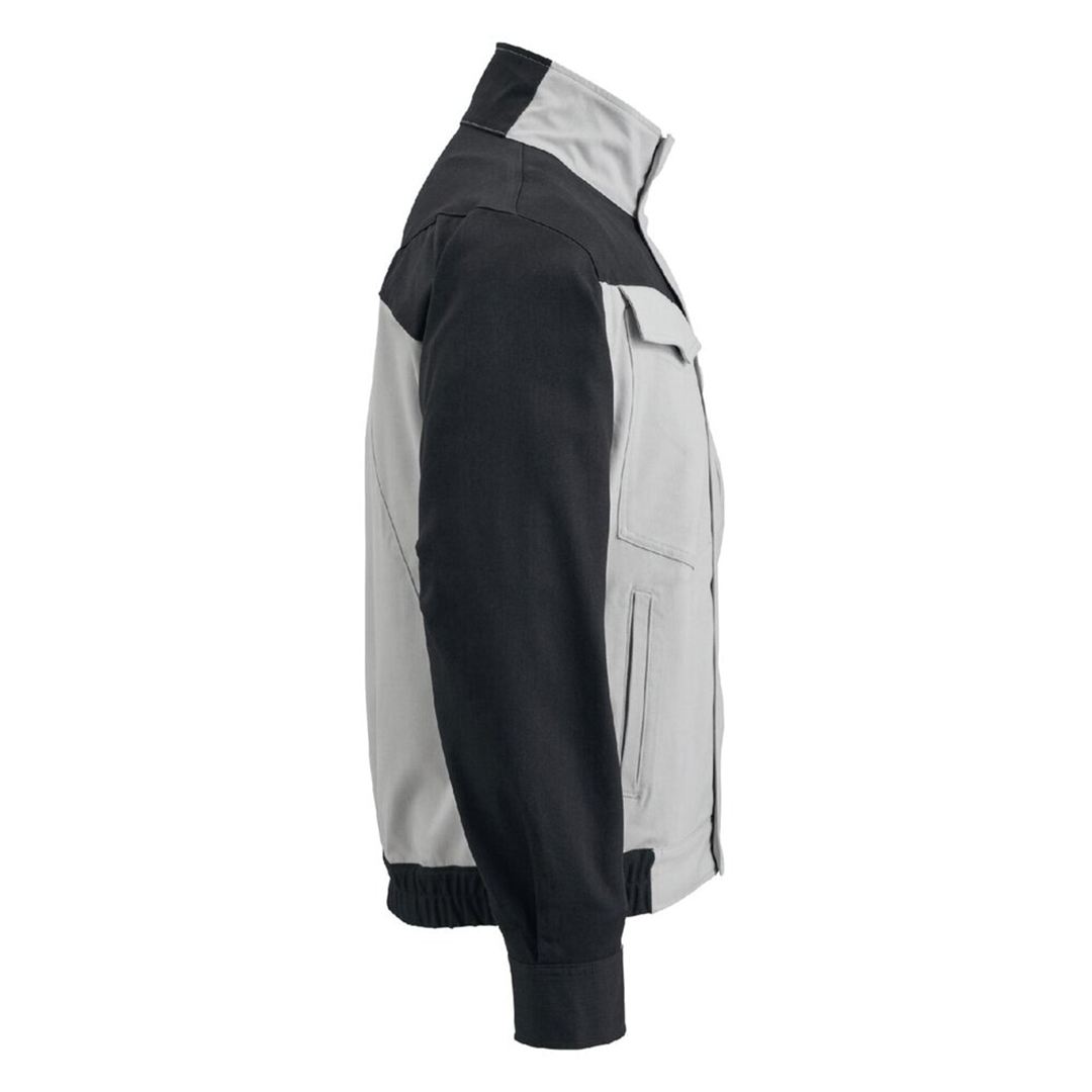ワークジャケット ストレッチ(難燃) チャコールグレー×ベイパーシルバー XS