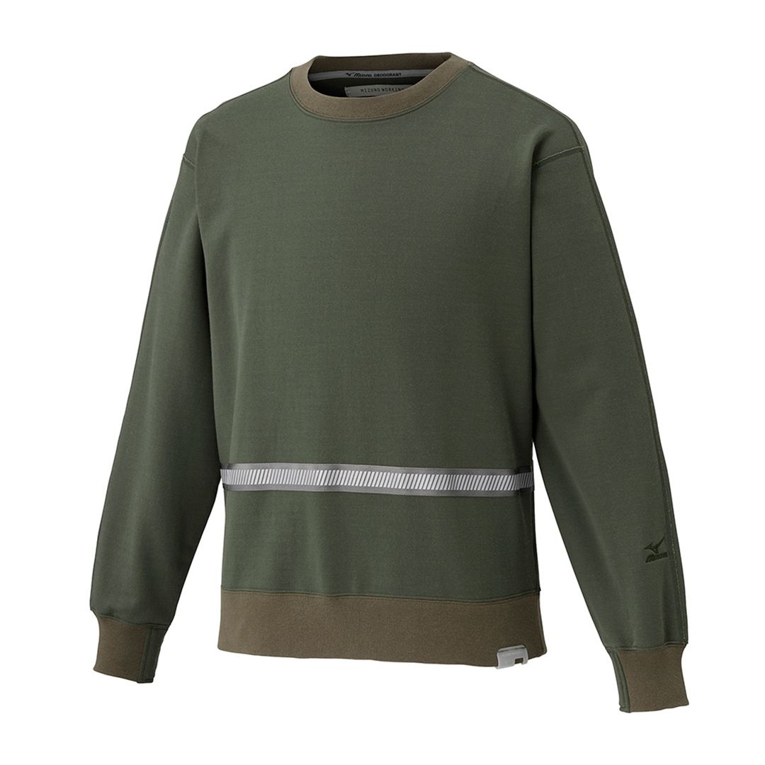 【ミズノ公式オンライン限定】クルーネックスウェット カーキ XL
