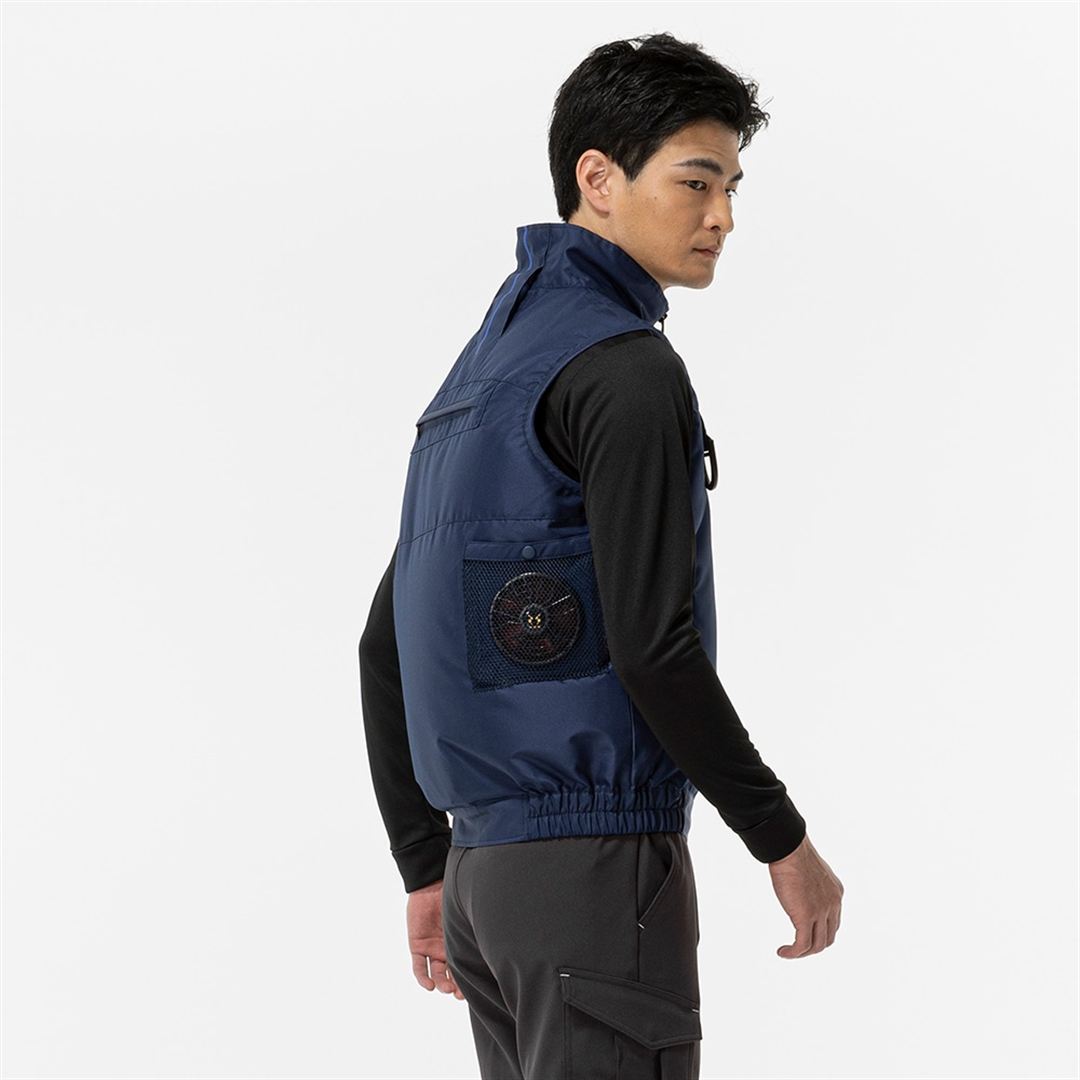 エアリージャケット TOUGHベスト フルハーネス型安全帯対応モデル(ファン・バッテリー別売り) ネイビー M
