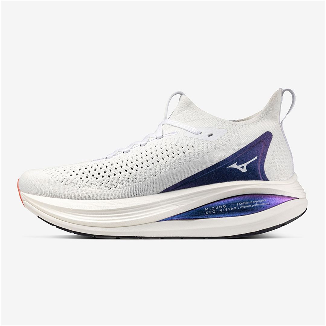 MIZUNO NEO VISTA2(スピードワーク／テンポ走) ホワイト×メタリックブルー×ピンク 25.0