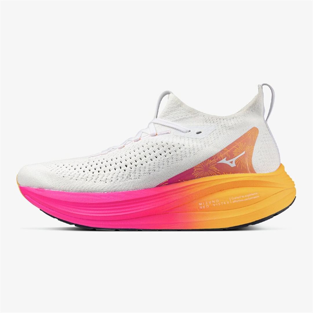 MIZUNO NEO VISTA2(スピードワーク／テンポ走) ホワイト×ピンク×オレンジ 23.0