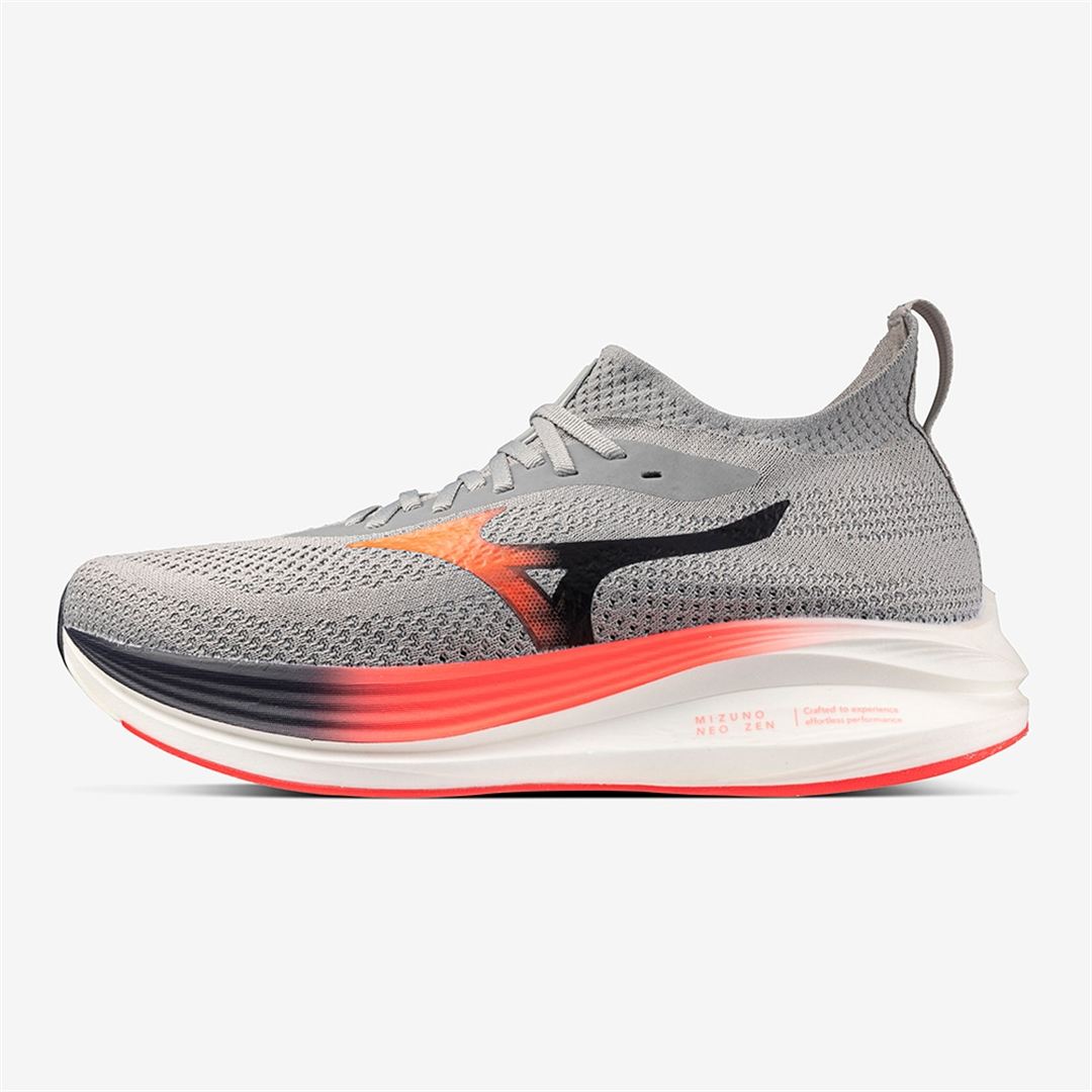MIZUNO NEO ZEN(ランニング) グレー×レッド×ブラック 25.0