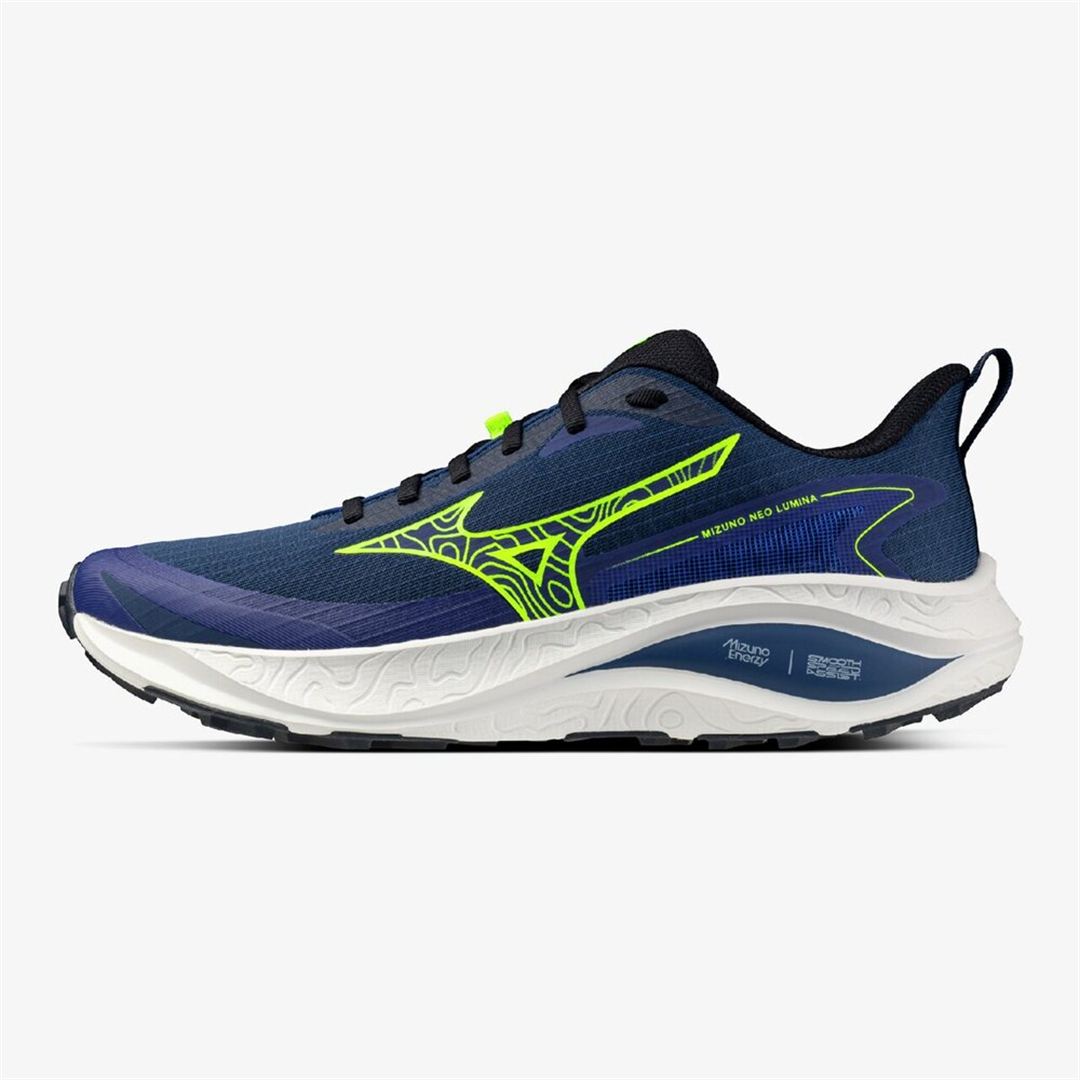 【ミズノ直営限定】MIZUNO NEO LUMINA(トレイル) ブルー×イエロー×ホワイト 25.0