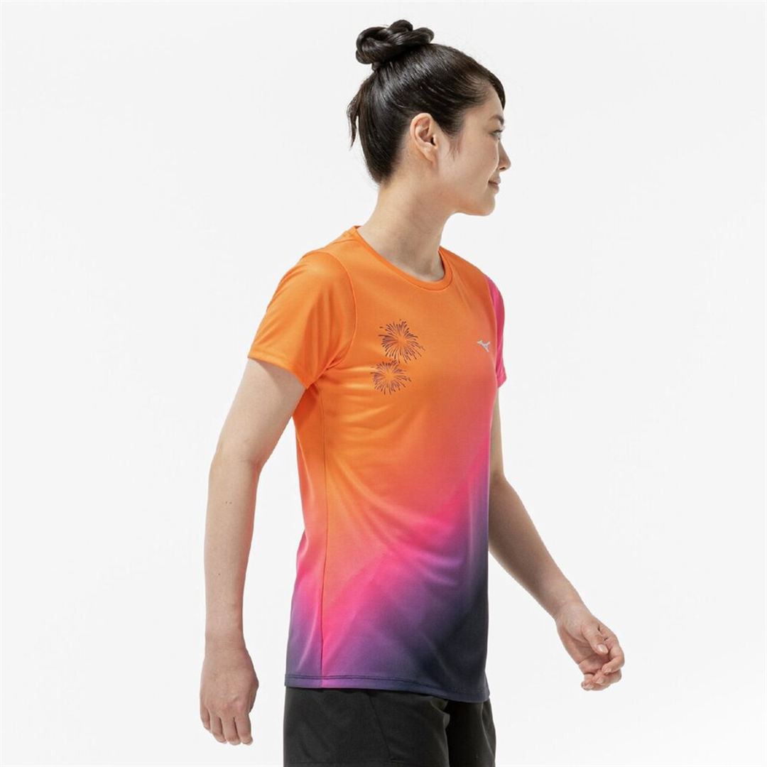 クイックドライ グラフィック Tシャツ ユウヤケ S