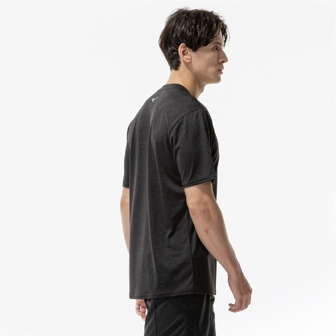 【ミズノ直営限定】クイックドライ ビッグロゴTシャツ ブラック S