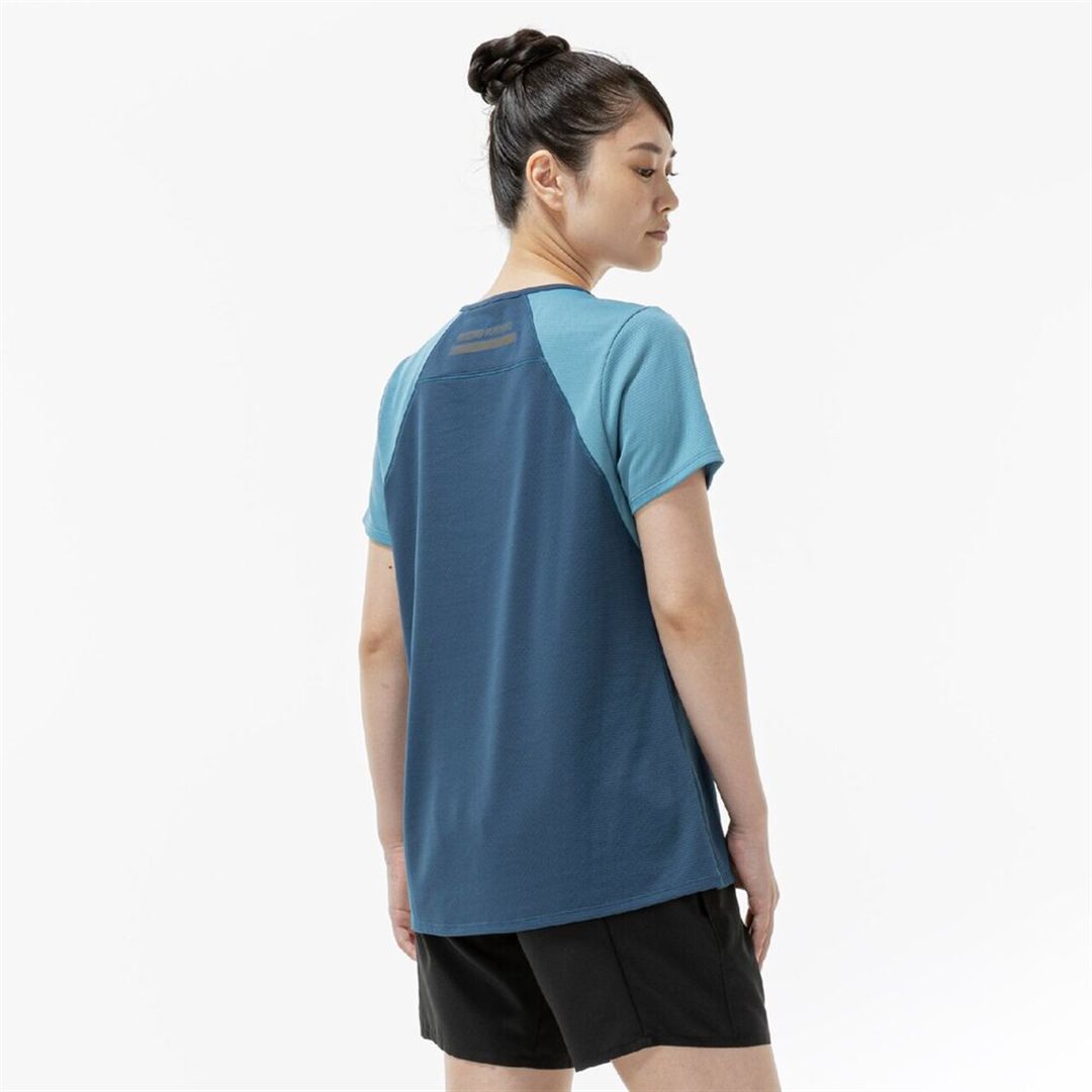 【汗処理／通気】ドライエアロフローTシャツ セイラブルー S