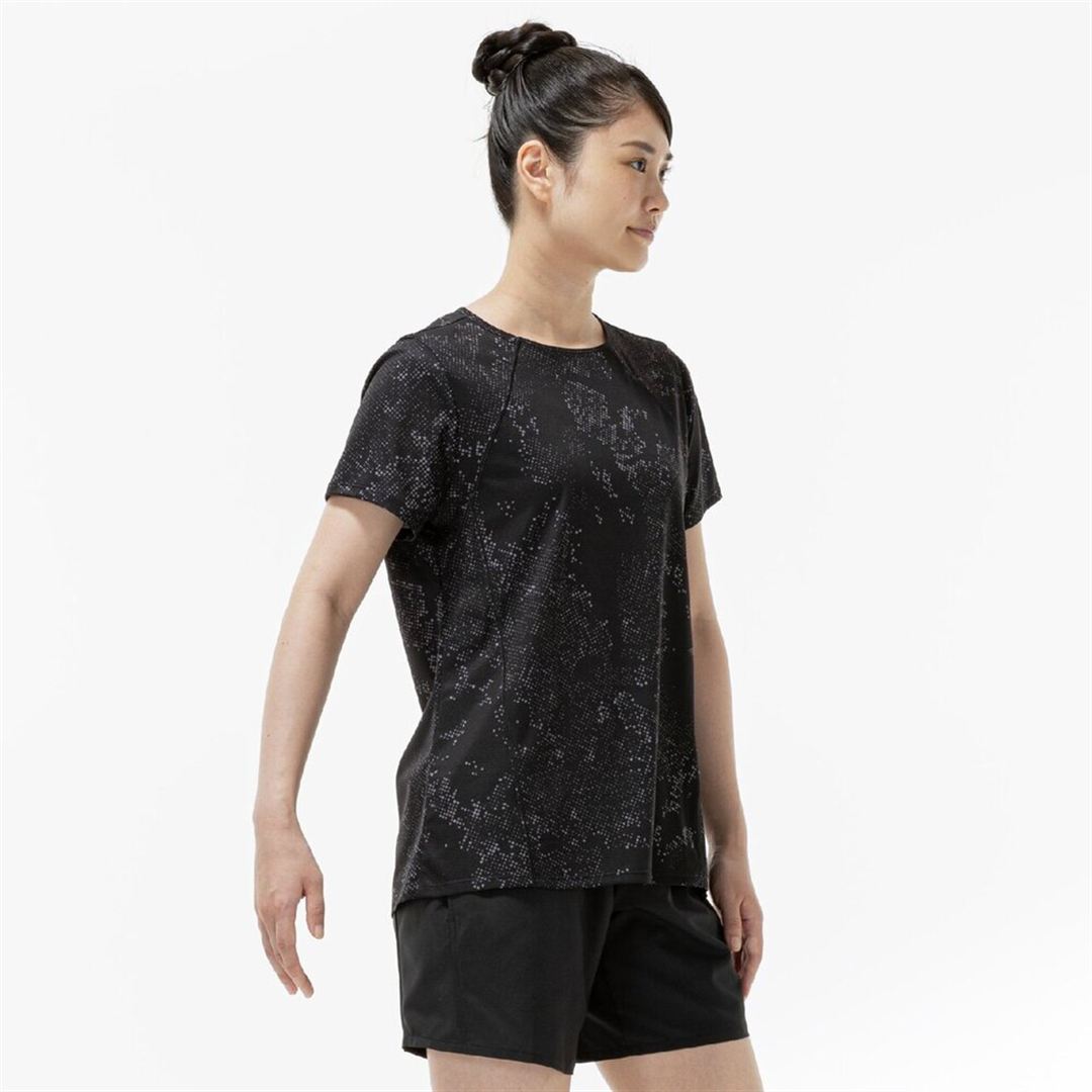 【汗処理／通気】ドライエアロフローグラフィックTシャツ ブラック S