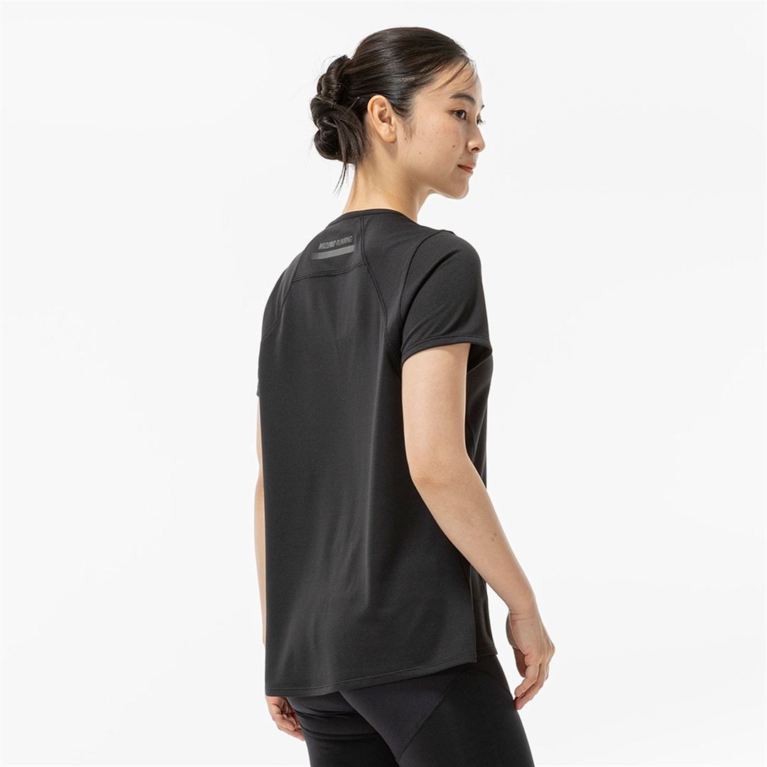 【汗処理／通気】ドライエアロフローTシャツ ブラック M