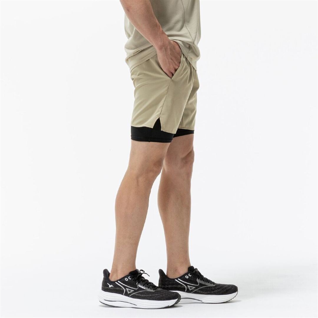 【ミズノ直営限定】ランニング ハーフパンツ インナータイツ付 エルム XL